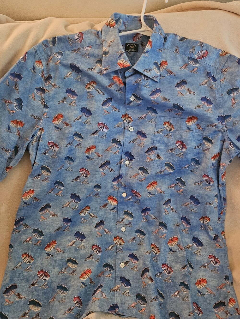 Solemare Maus & Hoffman Mens Short Sleeve Umbrella Printed Short L MADE IN ITALY